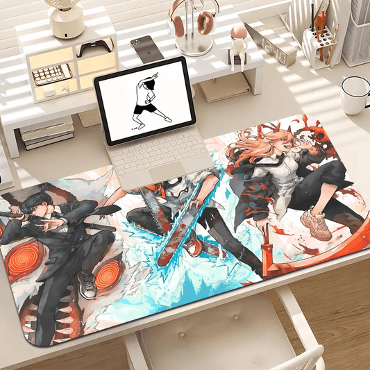 Chainsaw Man Mouse Pad Aki Denji Power Large Anime Mouse Pad