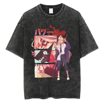 Chainsaw Man Power Shirt Oversized Style Anime Shirt