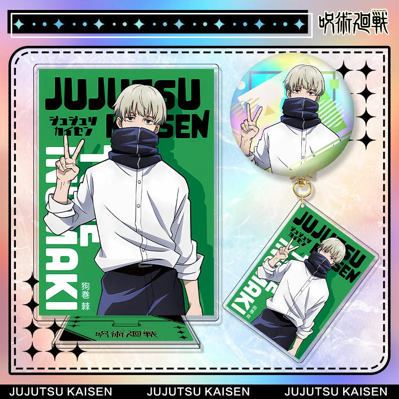 Jujutsu Kaisen Toge Inumaki Acrylic Stand Keychain & Badge Set