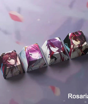 Genshin Impact Rosaria Keycaps 4pc Sublimation R4 Cherry Profile