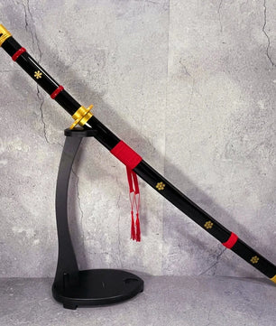 Roronoa Zoro Shusui Black-and-Red Katana 1:1 Scale Anime Prop Replica Sword