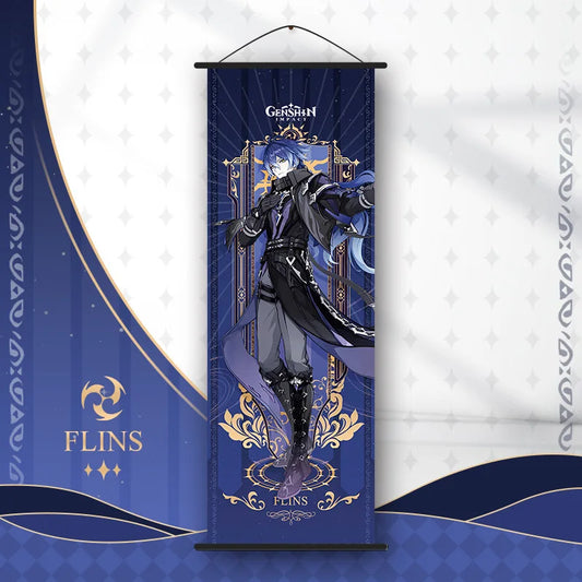 Genshin Impact Flins Hanging Scroll Anime Poster