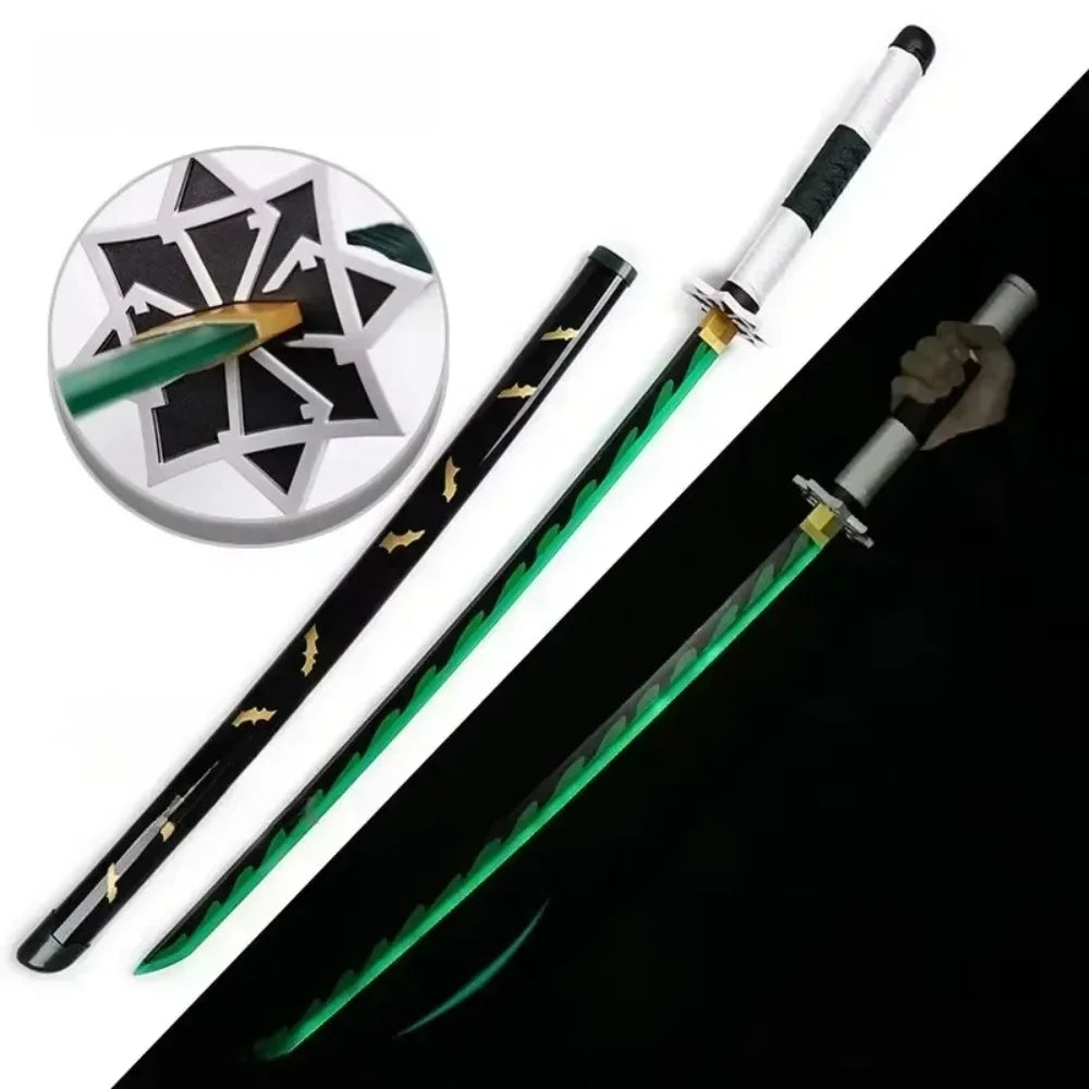 Demon Slayer LED Sword 1:1 Scale Anime Prop Replica Bamboo Sword