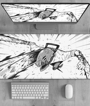Chainsaw Man Denji Manga Style Mouse Pad Large Gaming Anime Desk Mat