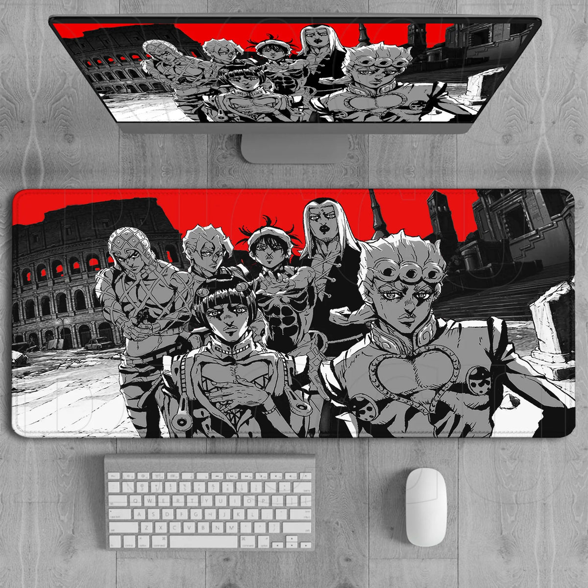 JoJo’s Bizarre Adventure Golden Wind Gang Red Skyline Mouse Pad