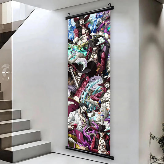 One Piece Dracule Canvas Poster Anime Hanging Scroll Home Decor