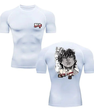 Baki Style Compression Shirt - Men's Fitness Anime Rash Guard