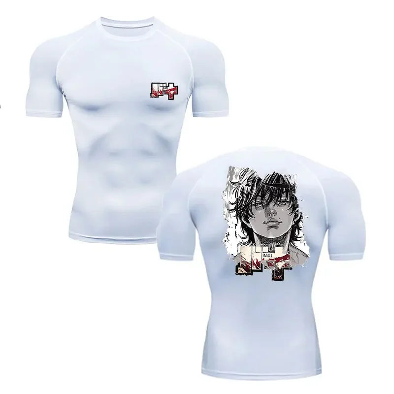 Baki Style Compression Shirt - Men's Fitness Anime Rash Guard