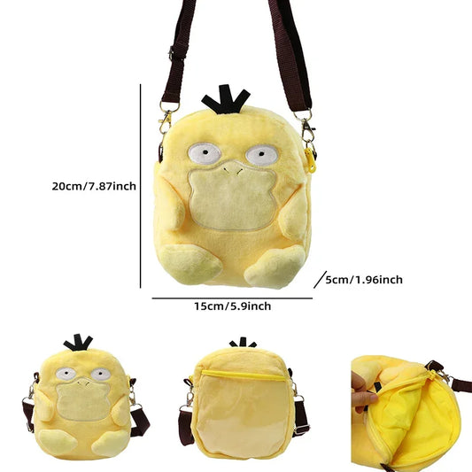 Pokemon Psyduck Plush Shoulder Bag – 20cm Soft Plush Anime Bag