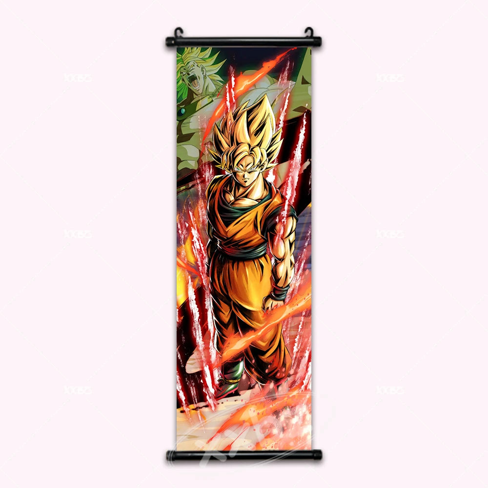 Dragon Ball Super Saiyan Goku Anime Poster Canvas Scroll