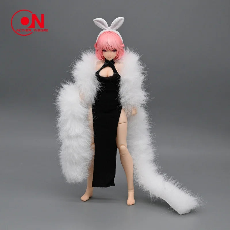 1/12 Scale Cheongsam Dress & Shawl For 6-Inch Female Action Figures