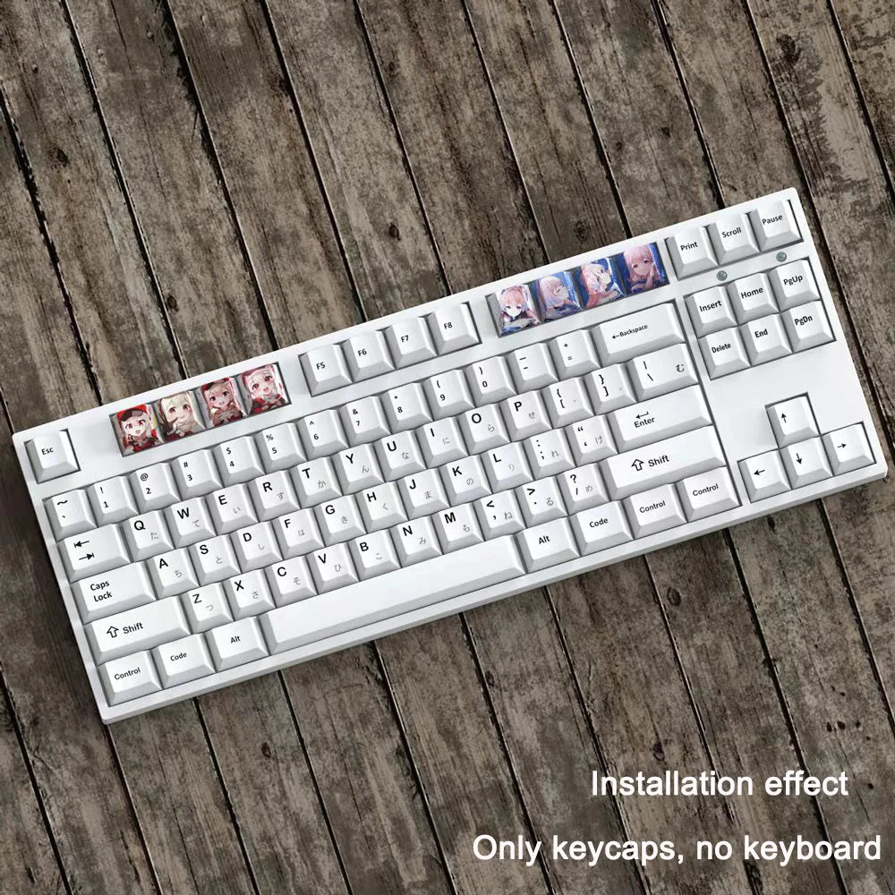 Genshin Impact Klee Keycaps 4pc Sublimation R4 Cherry Profile