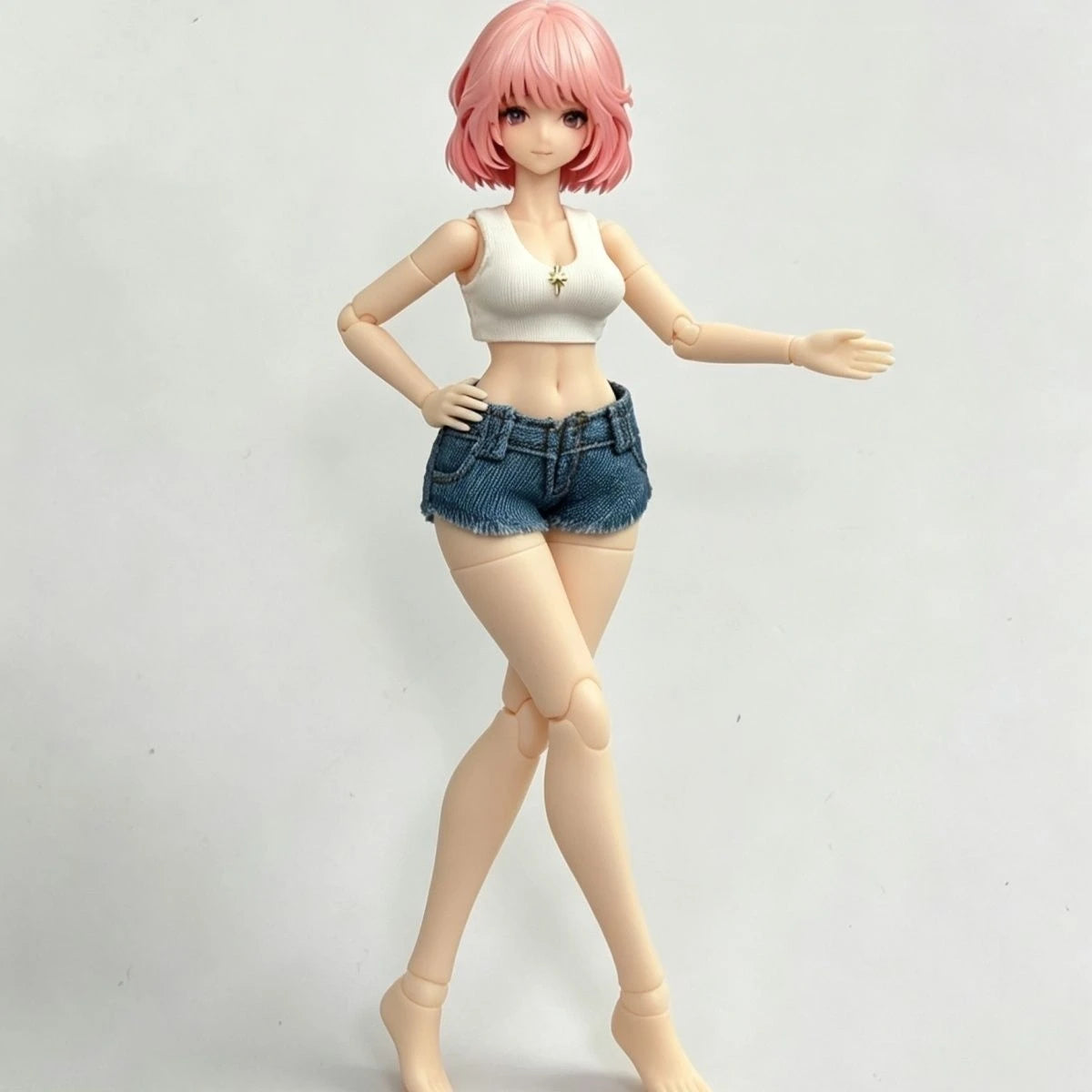 1/12 Casual Summer Top and Shorts Set For Female Action Figures