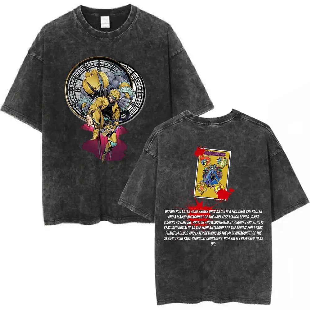 JoJo's Bizarre Adventure Dio Shirt Vintage Style Pre-washed