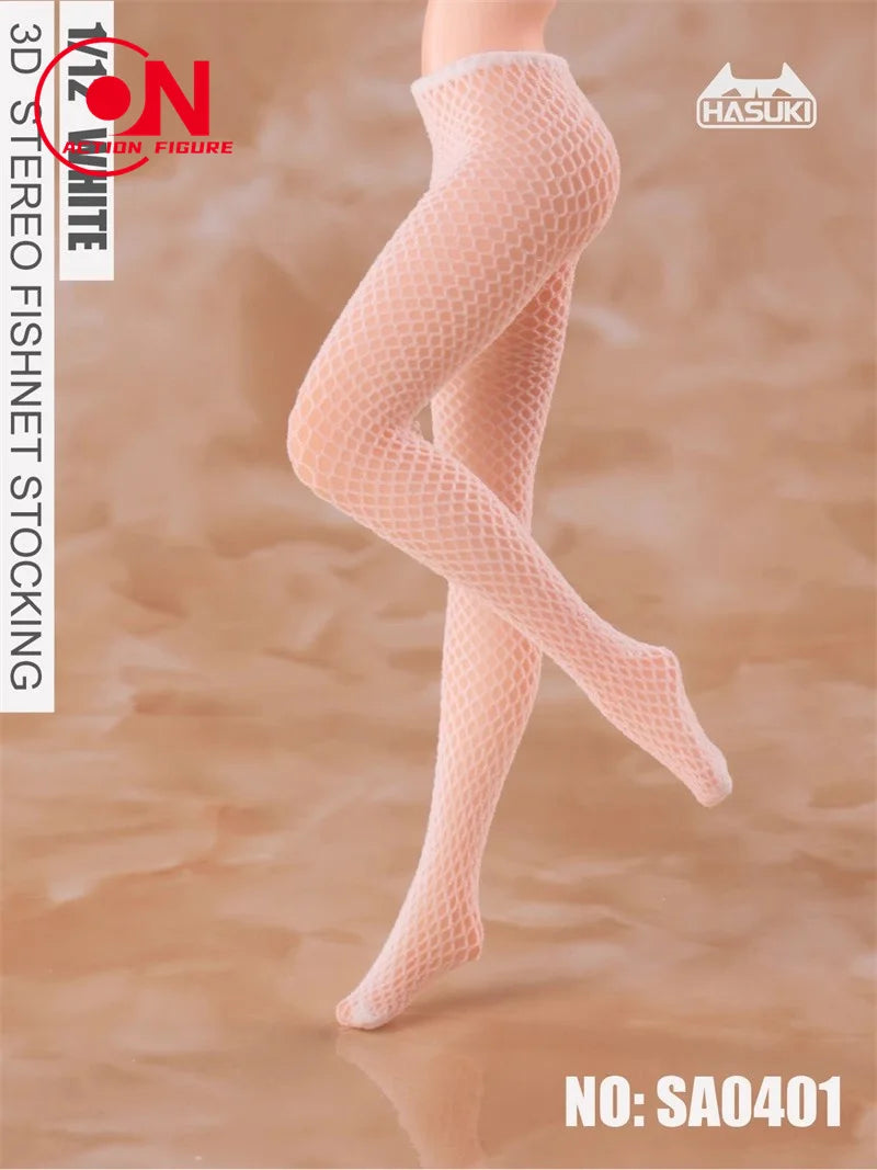 Hasuki 1/12 Scale Fishnet Stockings for 6-Inch Female Action Figures