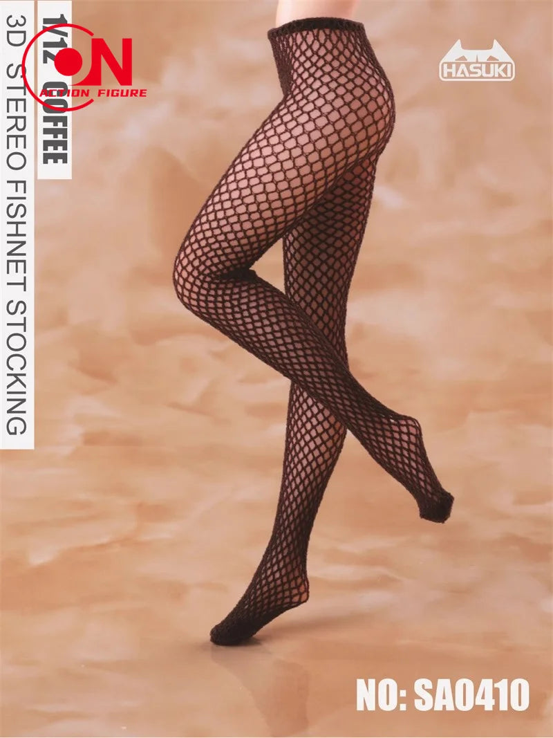 Hasuki 1/12 Scale Fishnet Stockings for 6-Inch Female Action Figures