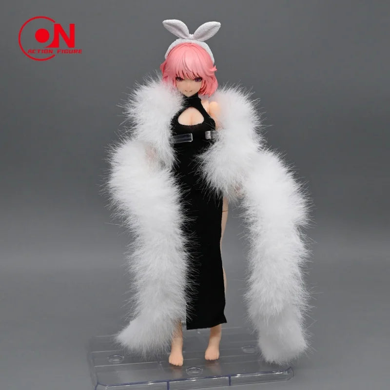 1/12 Scale Cheongsam Dress & Shawl For 6-Inch Female Action Figures