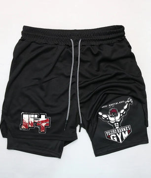 Baki Style Compression Shorts - Men's Anime Workout Shorts