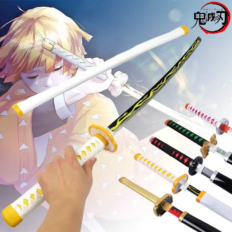 Demon Slayer Katana 1:1 Scale Anime Prop Replica Bamboo Sword