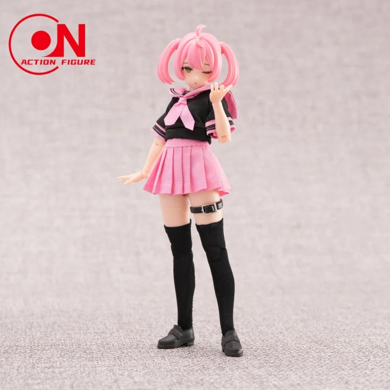 1/12 Scale Cute School Sailor Uniform Set For 6-Inch Action Figures