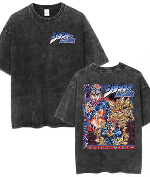 JoJo's Bizarre Adventure Guido Shirt Vintage Style Pre-washed