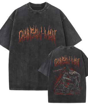 Chainsaw Man Denji Shirt Vintage Oversized Style Anime Shirt