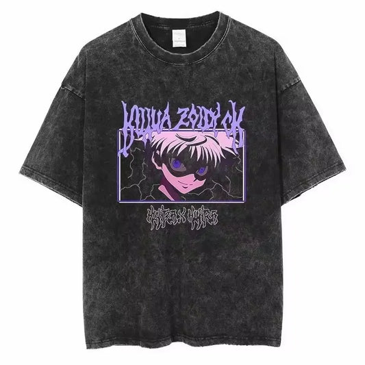 Hunter x Hunter Killua Shirt Vintage Oversized Style Anime Shirt