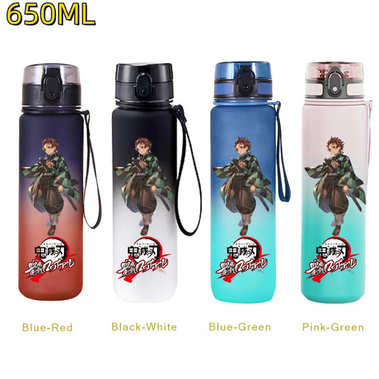 Demon Slayer Tanjiro Water Bottle – 650ml Leakproof Gym Bottle