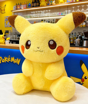 Pokemon Big Size Plump Pikachu Plush Sitting Pose (40cm / 60cm)