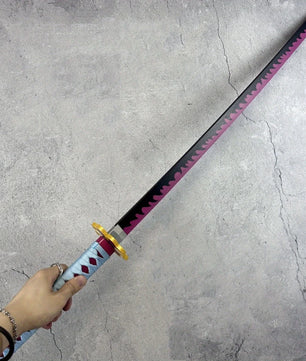 Demon Slayer Mitsuri Kanroji Nichirin Katana 1:1 Scale Anime Prop Replica Bamboo Sword