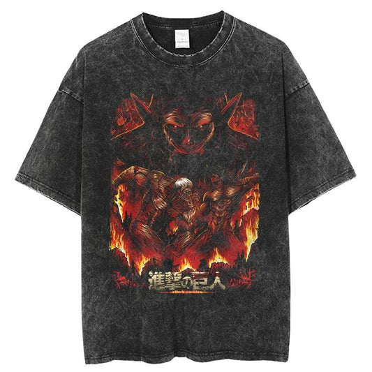 Attack on Titan Shirt Eren Yeager Oversized Anime Shirt
