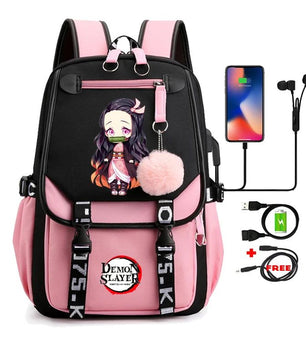 Demon Slayer Nezuko Backpack Anime Bookbag