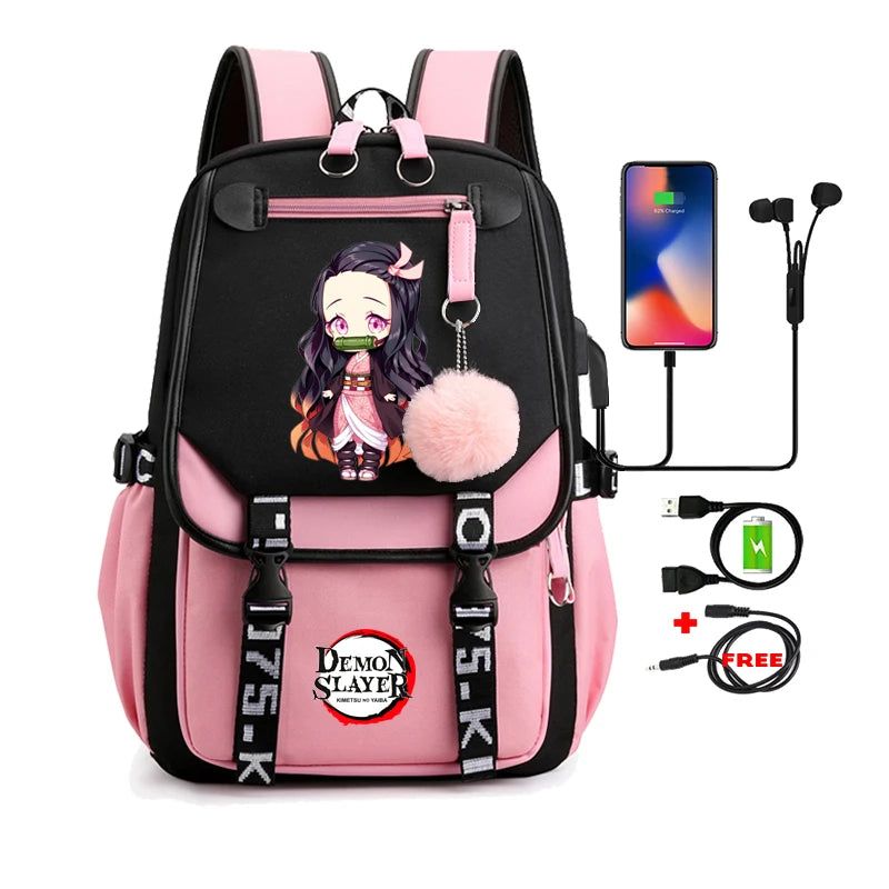 Demon Slayer Nezuko Backpack Anime Bookbag