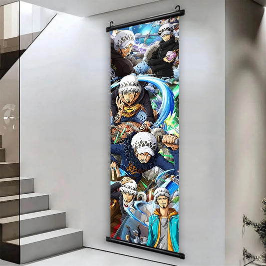 One Piece Trafalgar Law Canvas Poster Anime Hanging Scroll Home Decor