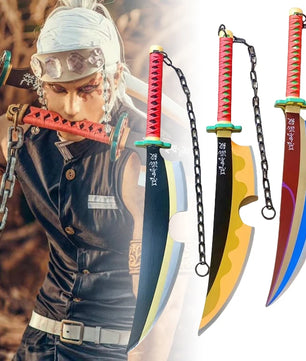 Demon Slayer Tengen Uzui Swords 1:1 Scale Anime Prop Replica