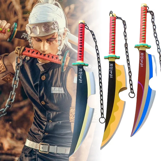 Demon Slayer Tengen Uzui Swords 1:1 Scale Anime Prop Replica
