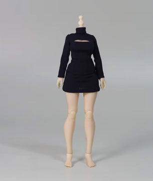 1/12 Scale Cut-Out Sweater Dress For 6-inch Female Action Figures