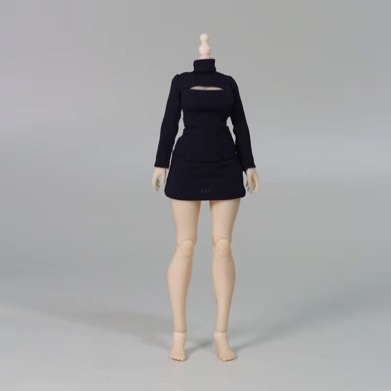 1/12 Scale Cut-Out Sweater Dress For 6-inch Female Action Figures
