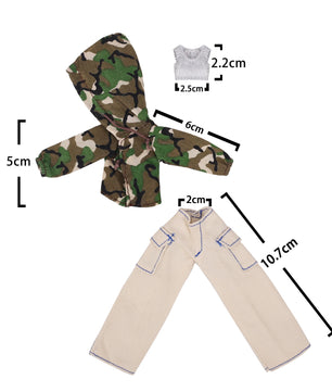 1/12 Scale Hip Hop Street Clothes Accessory Set For Female Action Figures