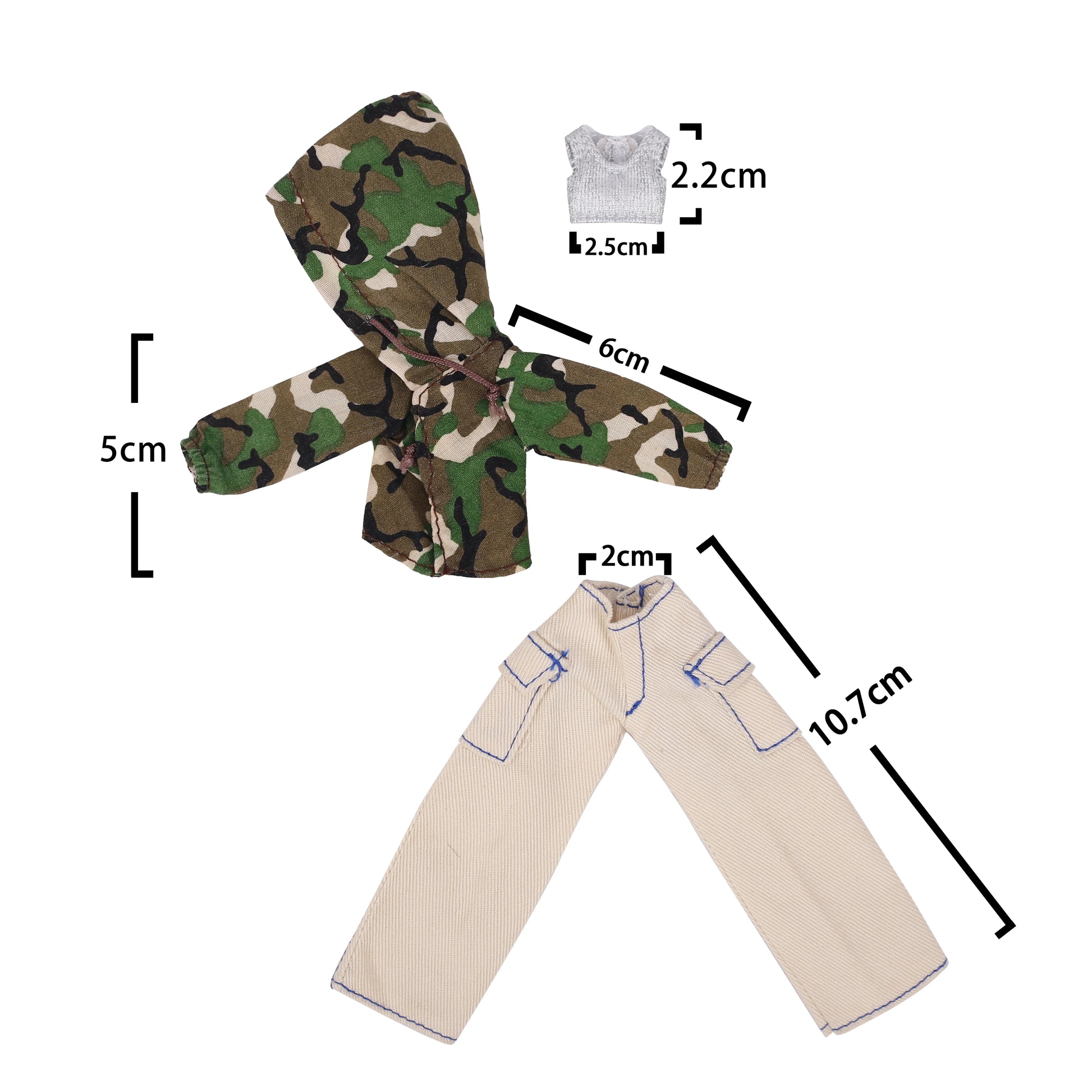 1/12 Scale Hip Hop Street Clothes Accessory Set For Female Action Figures