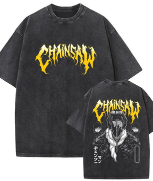Chainsaw Man Denji Shirt Vintage Oversized Style Anime Shirt