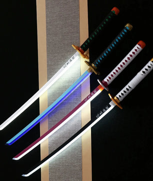 Demon Slayer LED Sword 1:1 Scale Anime Prop Replica Bamboo Sword