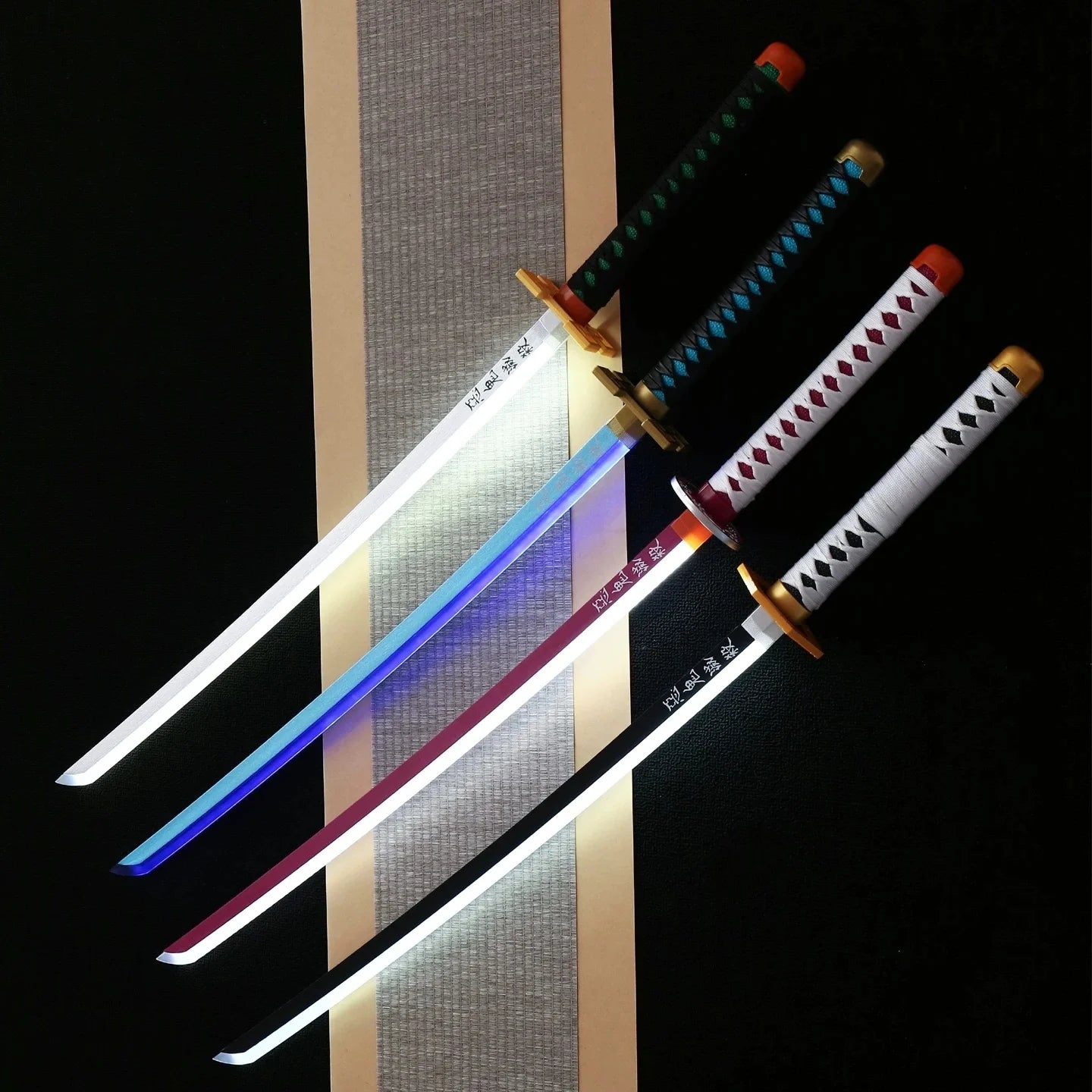 Demon Slayer LED Sword 1:1 Scale Anime Prop Replica Bamboo Sword