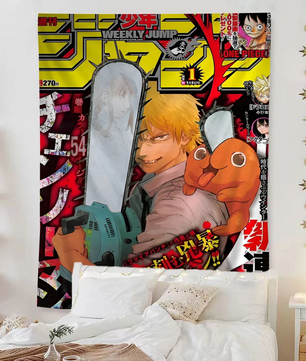 Chainsaw Man Denji Anime Tapestry Art Home Decor