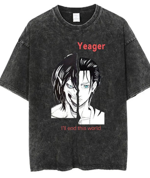 Attack On Titan Eren Shirt Vintage Style Anime Shirt
