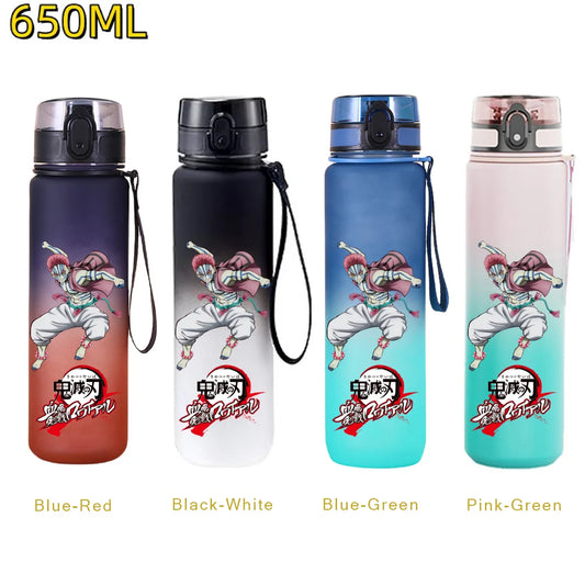Demon Slayer Akaza Water Bottle – 650ml Leakproof Gym Bottle