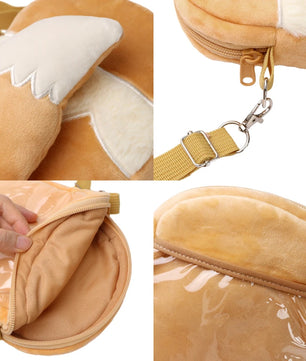 Pokemon Eevee Tail Plush Shoulder Bag – 20cm Soft Plush Anime Bag