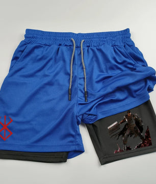 Berserk Guts Compression Shorts - Men's Anime Workout Shorts