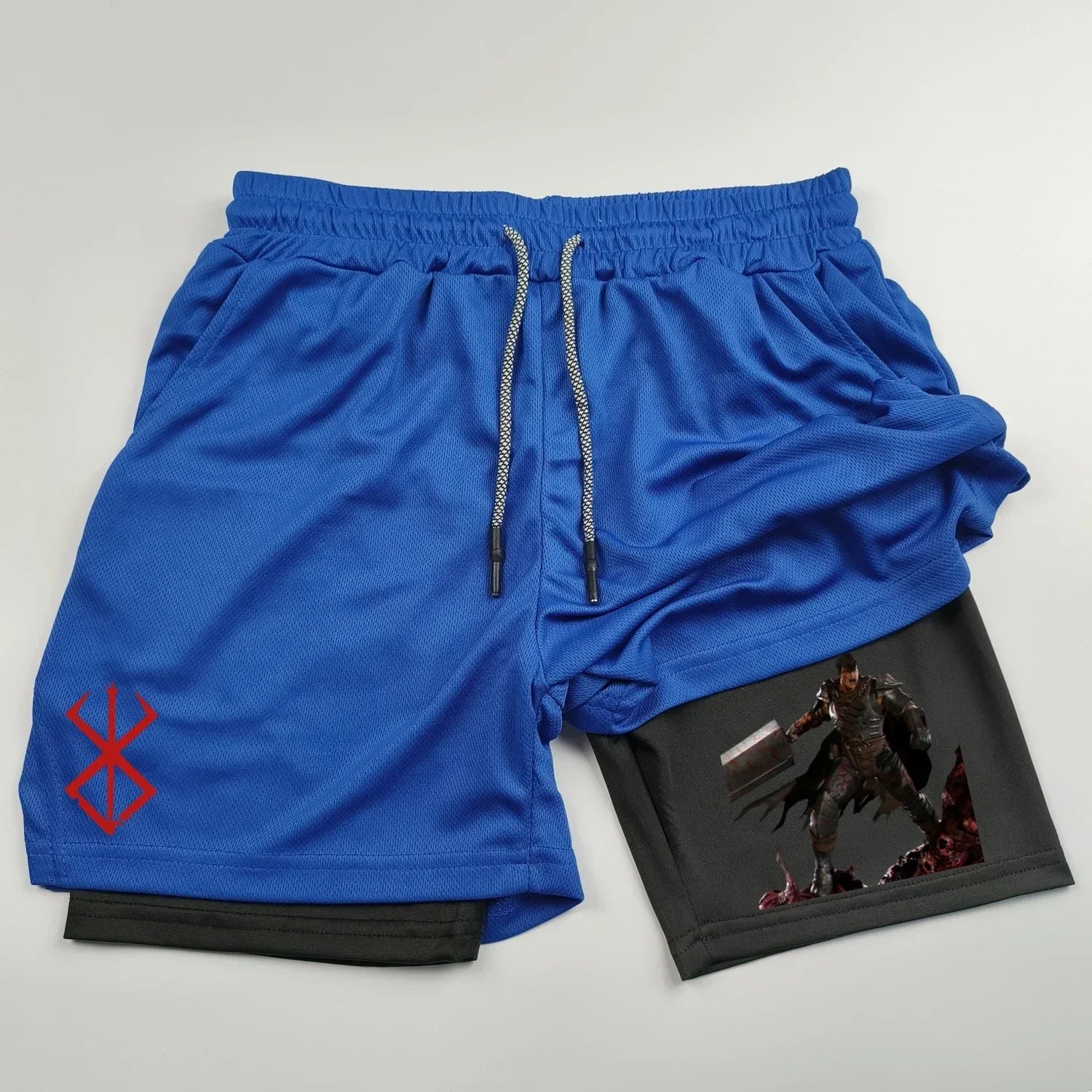 Berserk Guts Compression Shorts - Men's Anime Workout Shorts