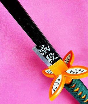 Demon Slayer Shinobu Kocho Nichirin Sword 1:1 Scale Anime Prop Replica Bamboo Sword